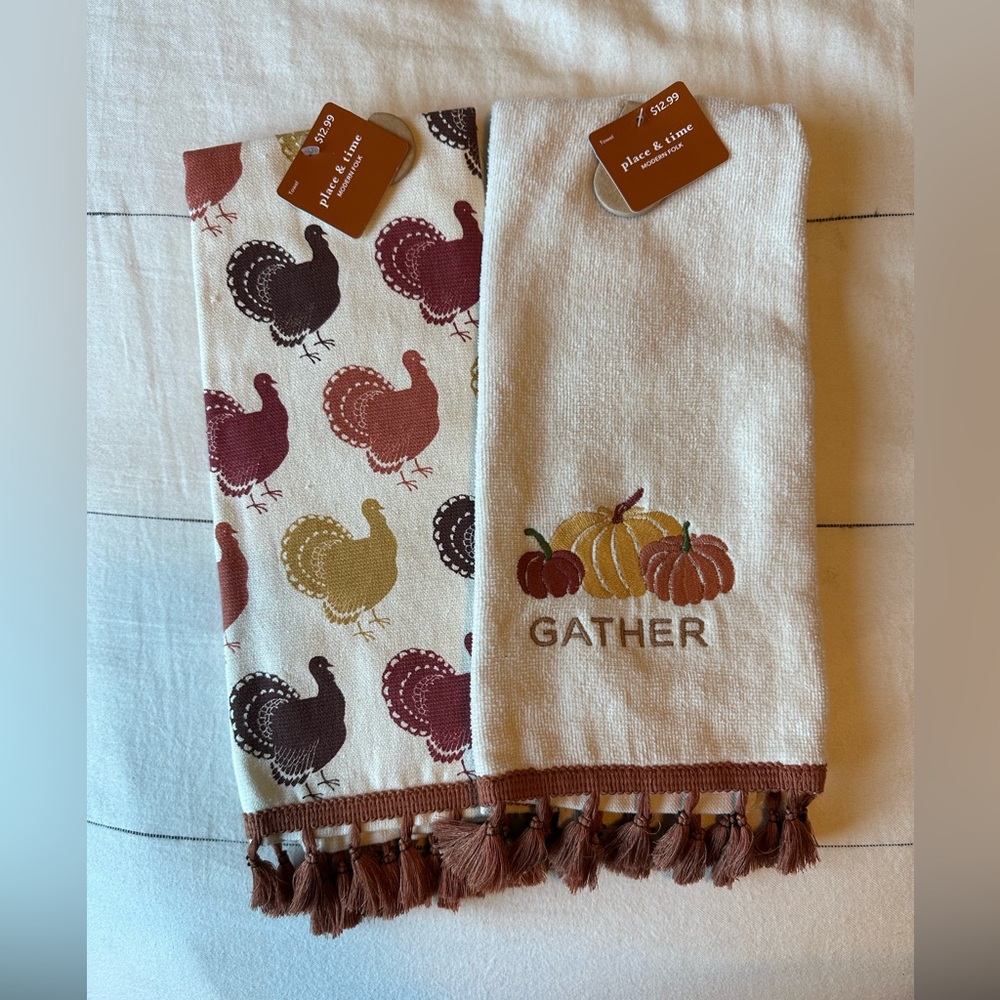 NWT Set of Fall Holiday Hand Towels